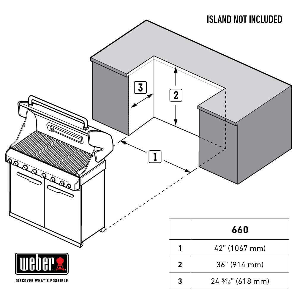 Weber Summit S-660 Built-In Liquid Propane Gas Grill, Stainless Steel - CookCave