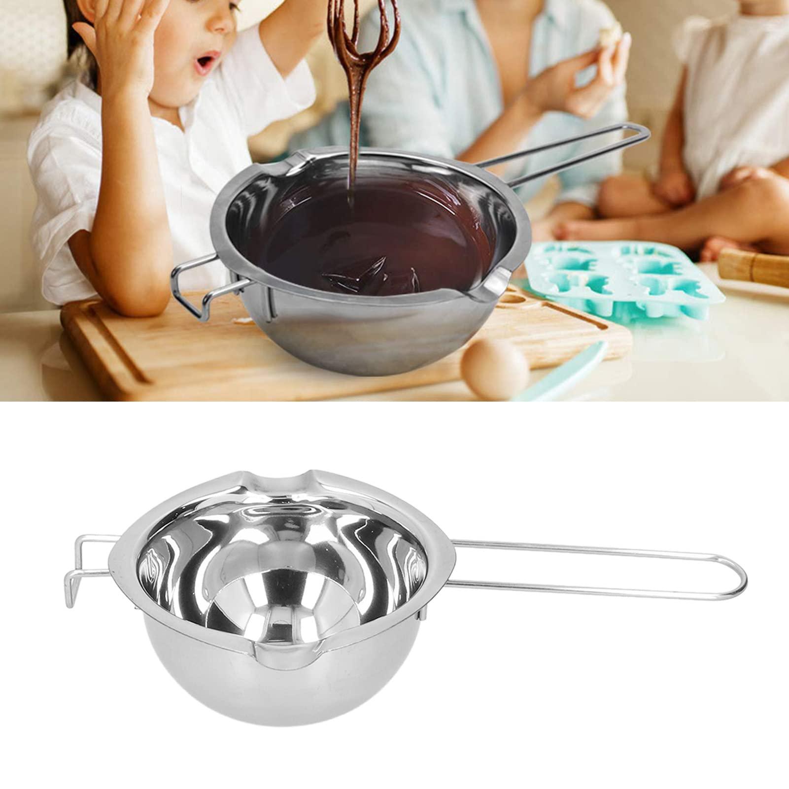 Chocolate Melting Pot, 400ml Stainless Steel Double Boiler Pot Universal Melting Pot for Melting Chocolate, Candy, Soap and Candle Making - CookCave