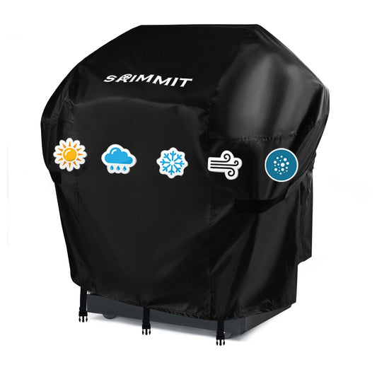 BBQ Cover for Outdoor Grill,SRIMMIT BBQ Grill Covers with Velcro Straps and Windproof Buckles，UV & Fade Resistant, Nano Coating for Weber Spirit II 200 Series, Spirit 200, Spirit II E210 Gas Grill - CookCave