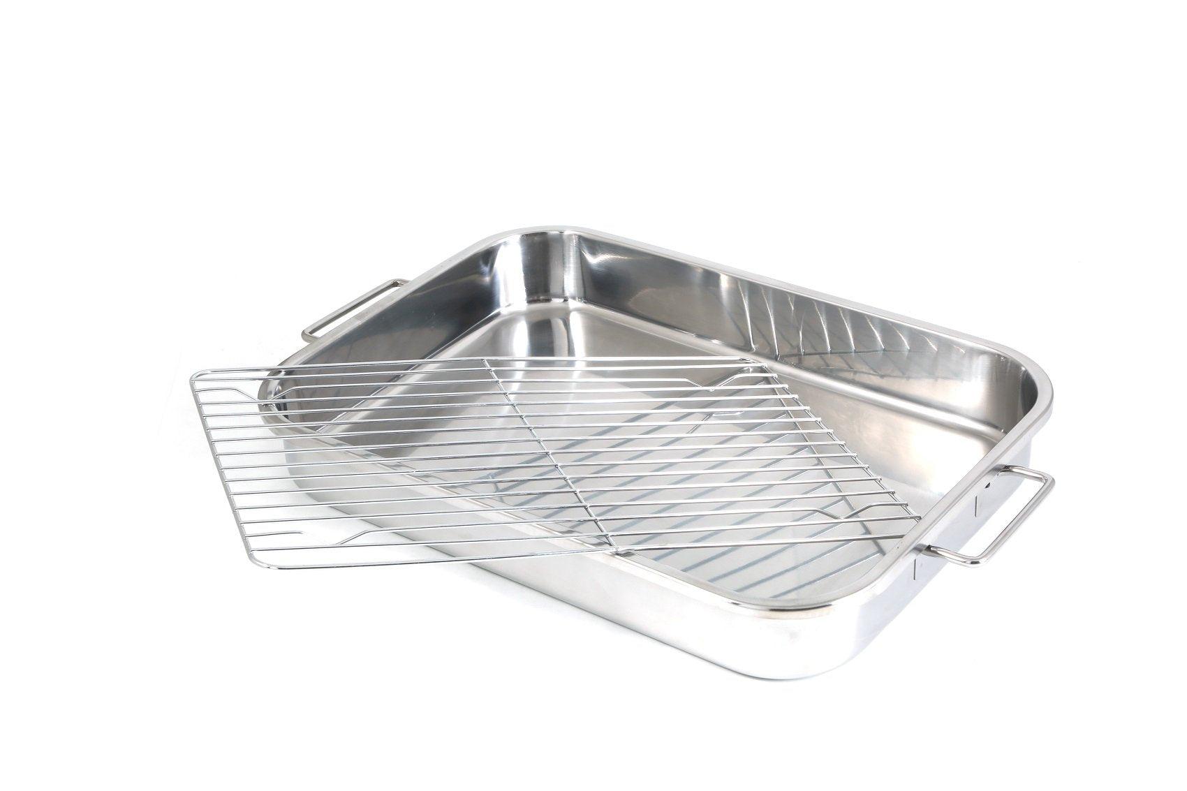 ExcelSteel 591 Roasting Pan, Stainless - CookCave