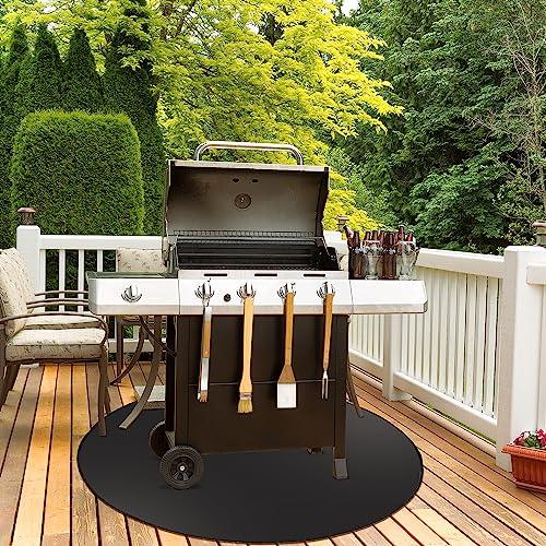 Fire Pit Mat | 48 Inches Round Fireproof Mats for Under Grill | 3 Layers Grill Mats Pads to Protect Your Outdoor Decks and Patios Surfaces | Durable and Portable Fire Pit Mats for BBQ - CookCave