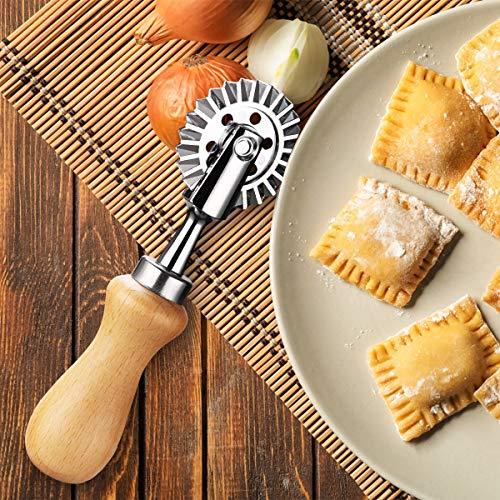 Fusiontec Pastry Wheel Cutter - Pasta Cutter Wheel - Ravioli Crimper Cutter Wheel for Home and Kitchen Use, 1.3inch - CookCave