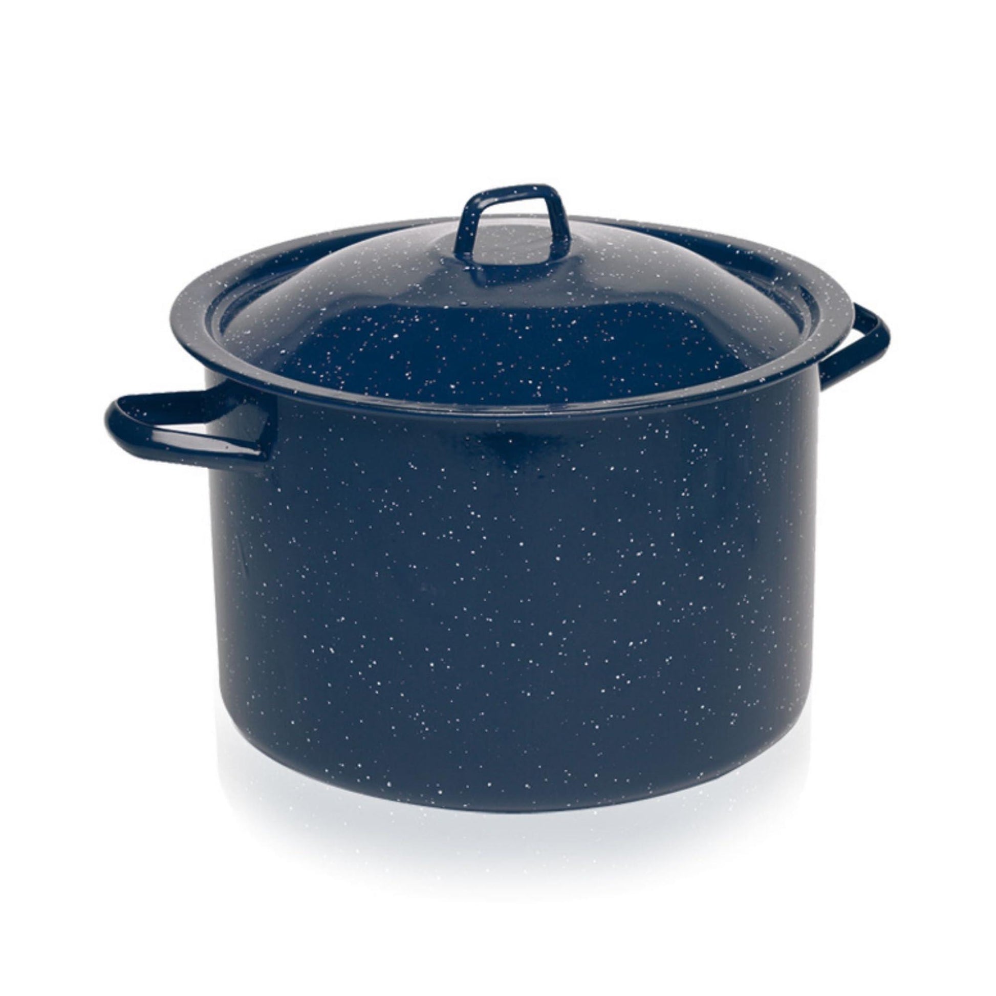 IMUSA USA Blue 6-Quart Speckled Enamel Stock Pot with Lid - CookCave