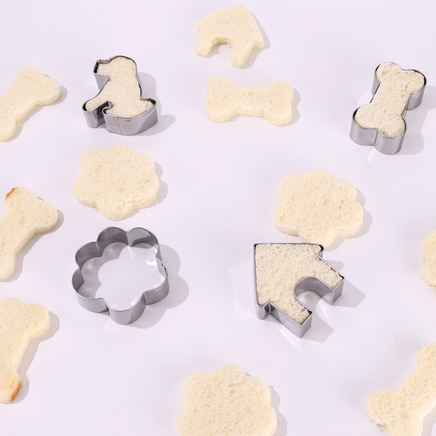 Dog Bone Cookie Cutters ANCKNE Bone Shape Cookie Cutters set Stainless Steel Homemade Dog Biscuit Treats Cutters 4 Pieces - CookCave