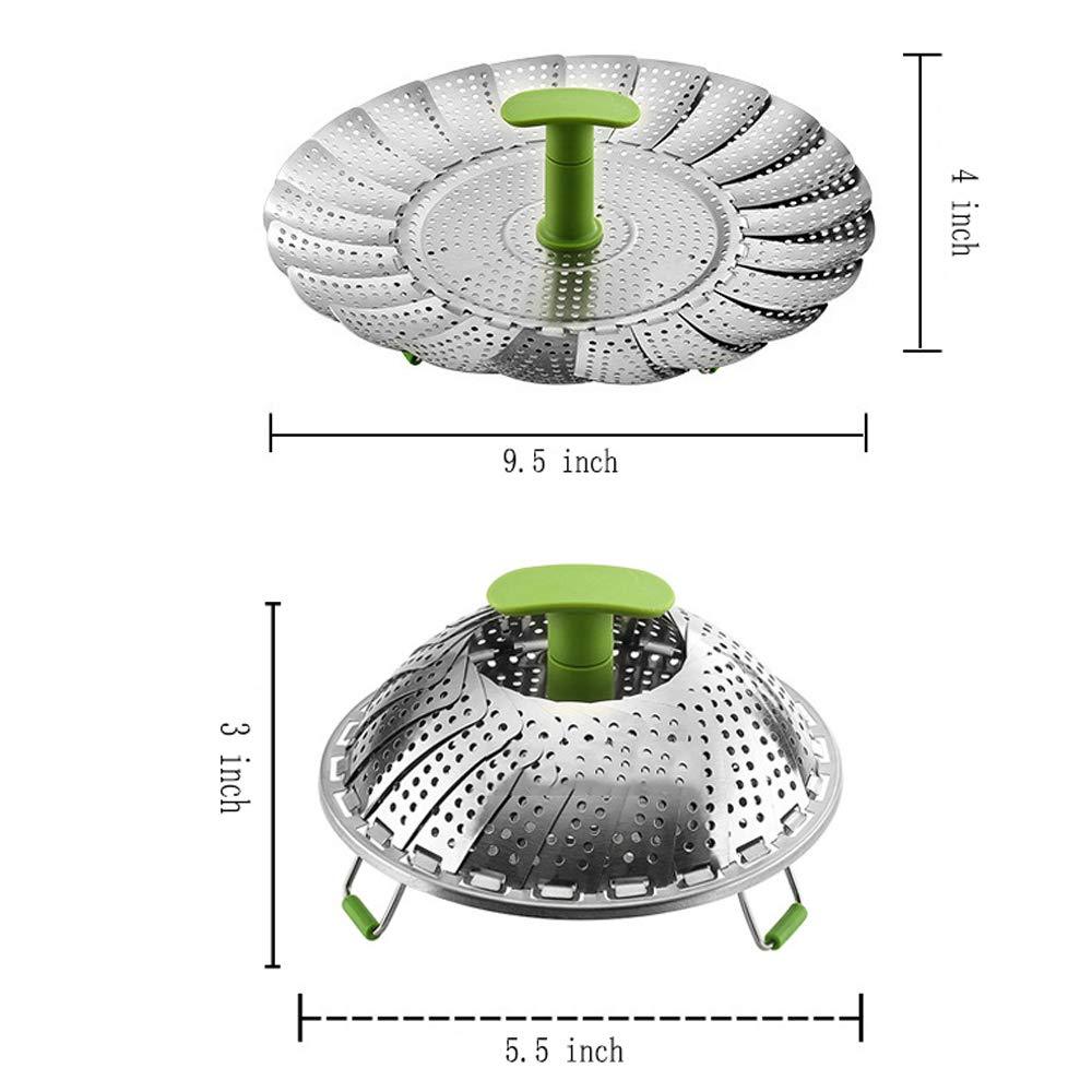 Steamer Basket, Vegetable Steamer Basket Stainless Steel Steamer Basket Insert for Pots,9inch (Plastic Handle) - CookCave