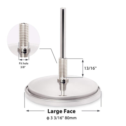 GALAFIRE 3 3/16 Inch BBQ Temperature Gauge for Smoker Wood Charcoal Pit, Large Face Grill Analog Thermometer - CookCave