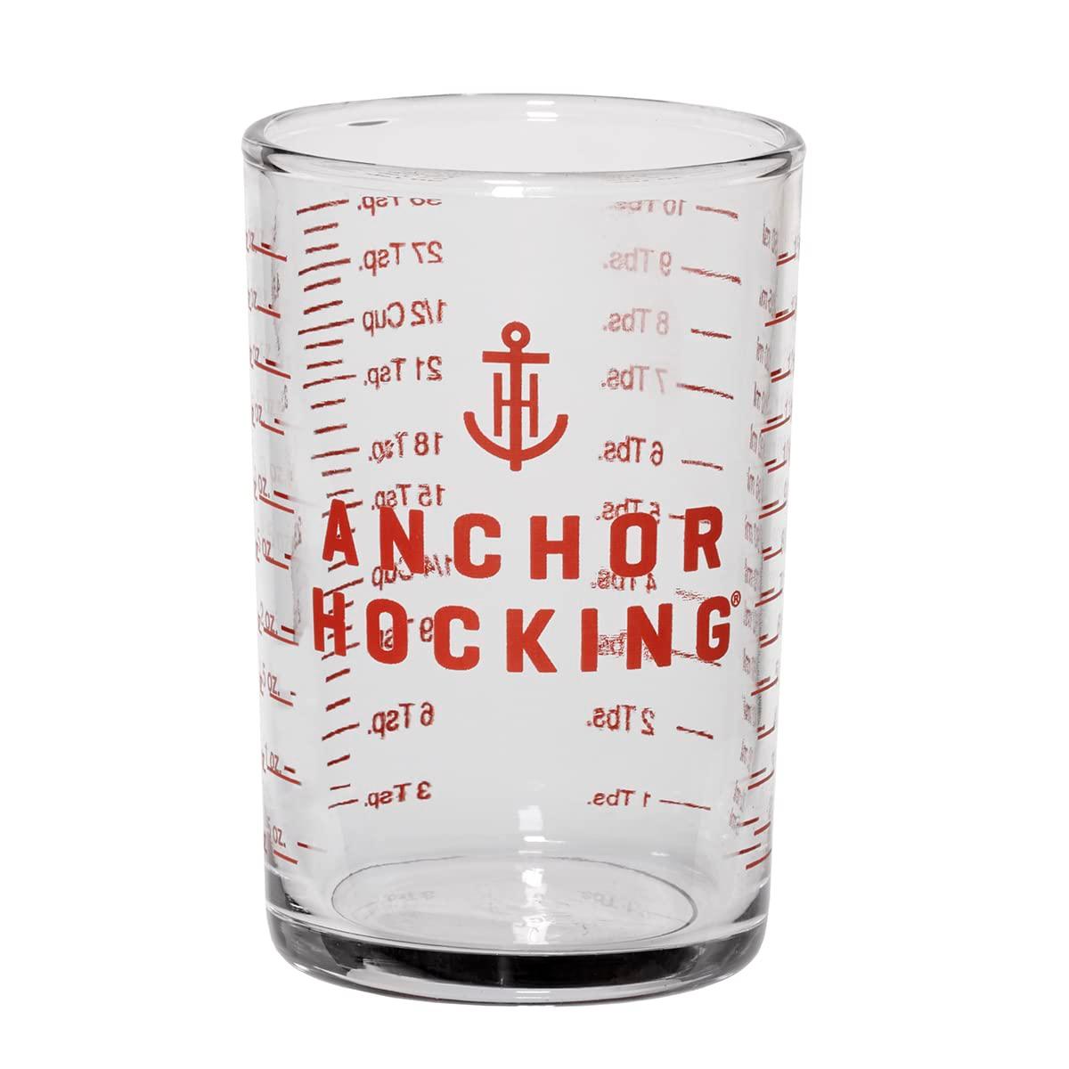 Anchor Hocking Glass Measuring Cups, 4 Piece Set (5 Ounce, 1 Cup, 2 Cup, 4 Cup liquid measuring cups) - CookCave