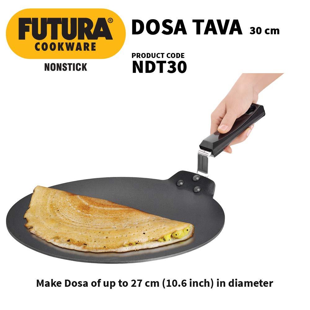 FUTURA - DT30 Futura DT-30 Dosa Tava Nonstick indian, 12-inch, Black - CookCave