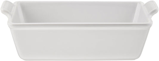 Le Creuset Stoneware Heritage Loaf Pan, 9" x 5" x 3" (1.5 qt.), White - CookCave