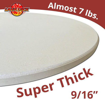 Pizza Baking Stone EXTRA THICK 9/16" for Large Big Green Egg BGE (genuine imported earthenware) not ceramic - CookCave