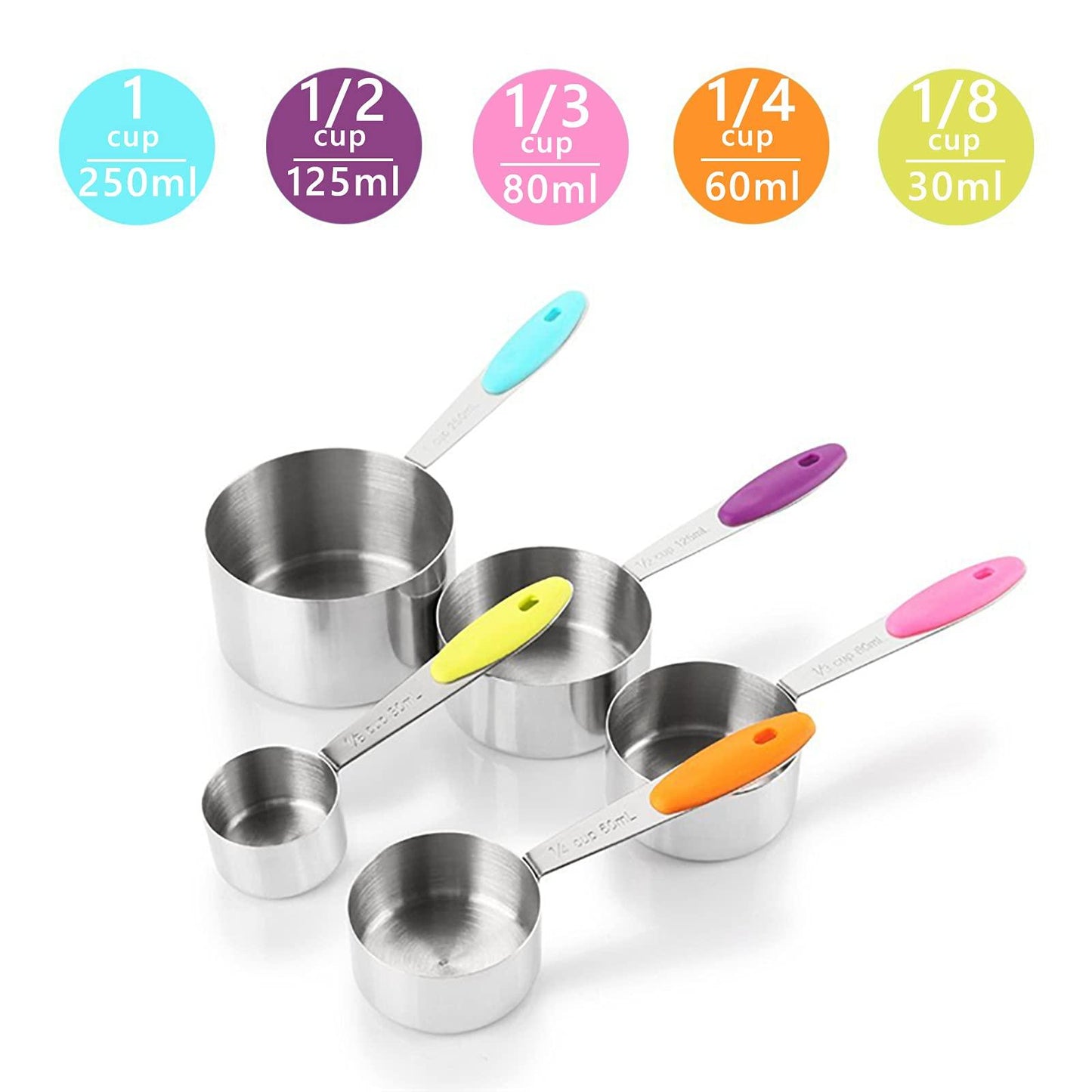 Stainless Steel Measuring Cups and Spoons Set of 10 Pcs,Stainless Steel Coffee Powder Scoop Measuring Cup Spoon Baking Tools Set Measure Cup Kitchen - CookCave