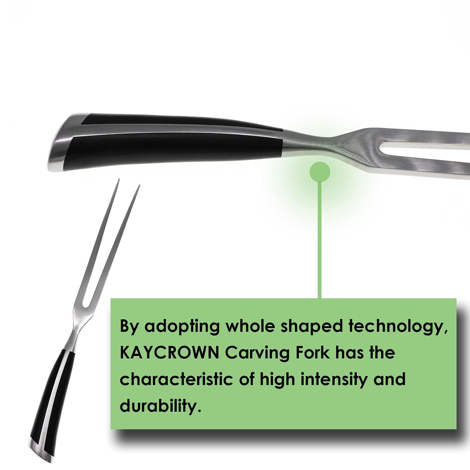 Kaycrown Stainless Steel Carving Fork For Meat Cook Forks Meat Fork BBQ Fork Barbecue Tools Carving Meat Fork Pasta Fork With Comfortable Handle - CookCave