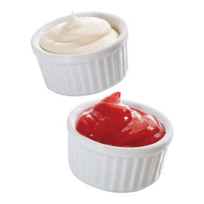 HIC Kitchen Mini Butter Crock Ramekin Set, Fine White Porcelain, 1-Ounce, Set of 6 - CookCave