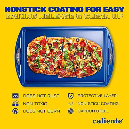 Caliente Nonstick Bakeware Set of 8 | Premium Baking Sheets, Loaf & Bread Baking Pans, Pizza, Roasting & Cake Pans | Durable Carbon Steel Baking Set | Housewarming, Wedding, Chefs & Bakers Gift - CookCave