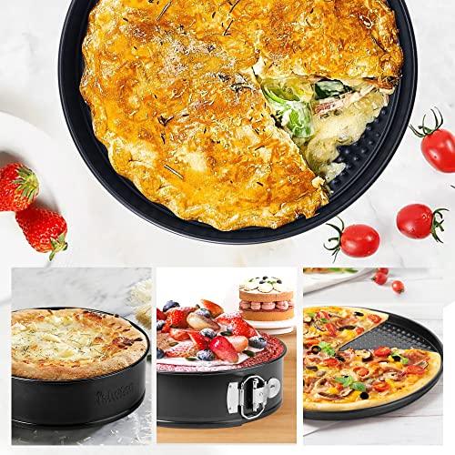 isheTao Cake Pan Set for Baking, Non-Stick Springform Pans Set of 4 (4, 7, 9 10inches), Round Cake Pans,Cheesecake Pan, Leak-Proof Cake Pans with Removable Bottom - CookCave