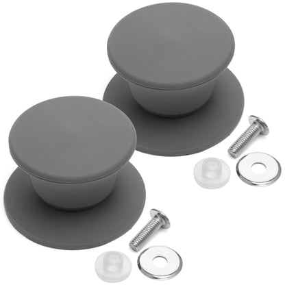 Universal Pot Pan Lid Handle Replacement, Pack of two- Silicone Heat Resistant and Non-Slip Lid Handles for Pots Pans (Pack of Two-Grey) - CookCave