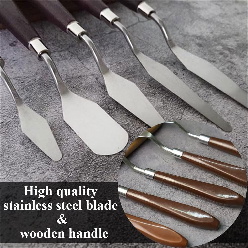 5 Pieces Set Cake Cream Spatulas, Stainless Steel Cake Decorating Knife, Angled Icing & Decorating Spatula with Stainless Steel Spatula + Wood Handle, Mixing Scraper, Baking Pastry Tool - CookCave