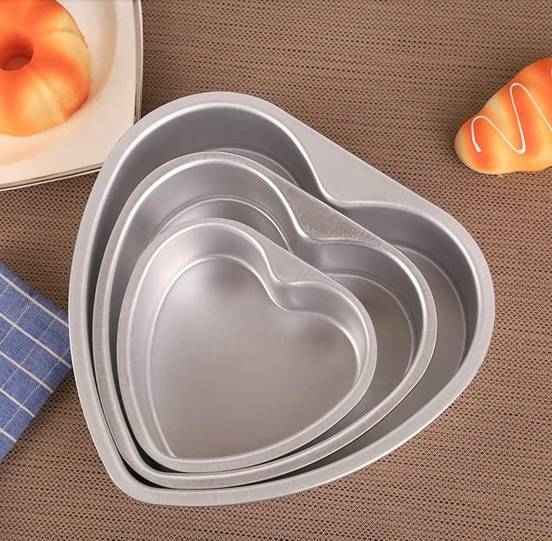 Gvhntk Heart Shaped Cake Pan 6 Inch Aluminum Cake Pans Heart Cake Tin Baking Cake Mold for Valentine's Day Weddings Birthday Party - CookCave