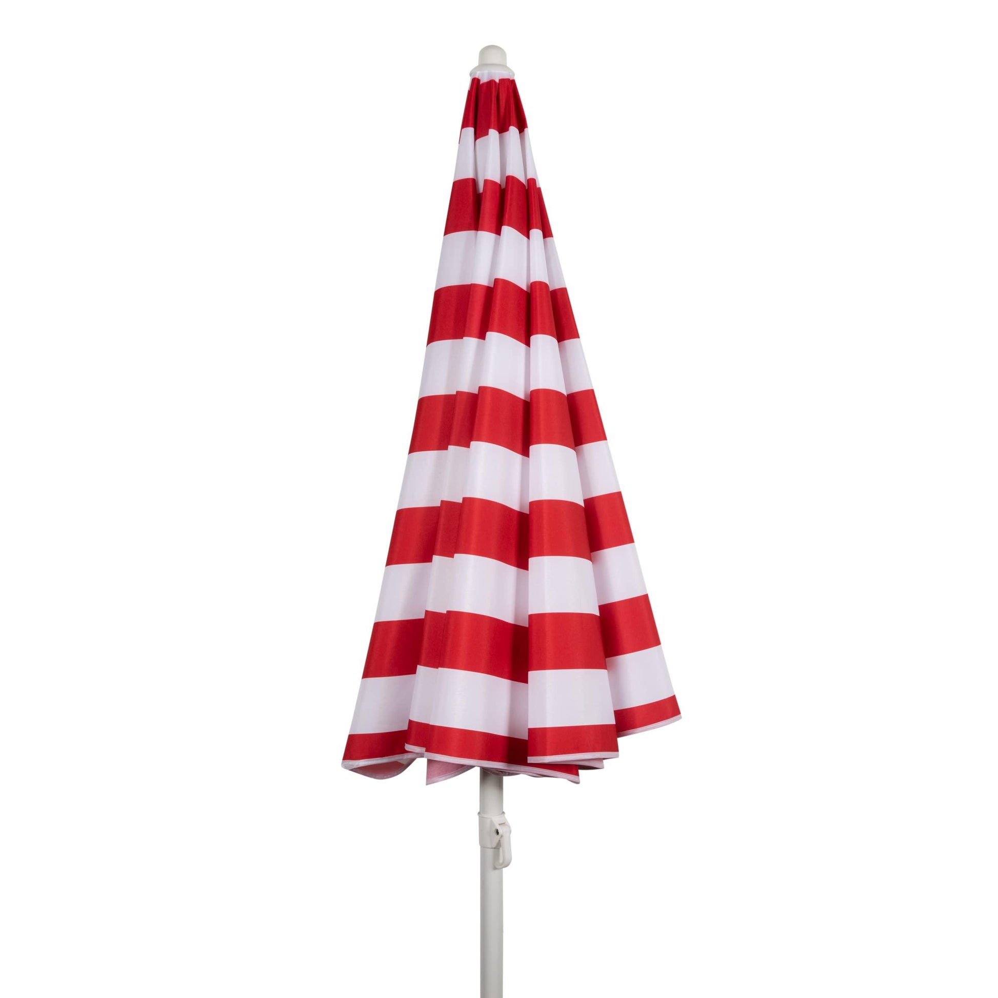 PICNIC TIME Outdoor Canopy Sunshade Beach Umbrella 5.5', Small Patio Umbrella, Beach Chair Umbrella, (Red & White Cabana Stripe) - CookCave