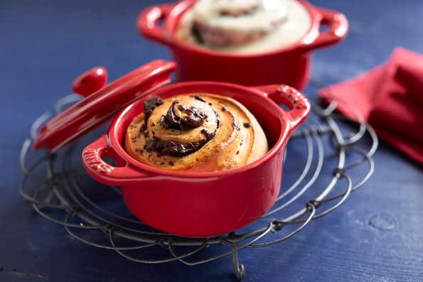 STAUB Ceramics Dutch Oven 3-piece Mini Round Cocotte, Cherry - CookCave