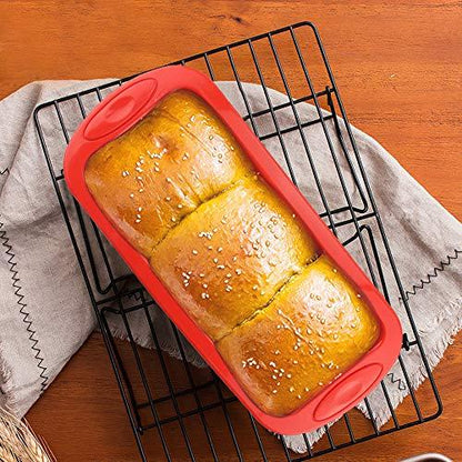 SILIVO 4 Pack Mini Loaf Pans - Nonstick Mini Bread Loaf Pans, Silicone Mini Loaf Baking Pans for Small Loaf, Bread and Meatloaf - 5.7x2.5x2.2 inch - CookCave