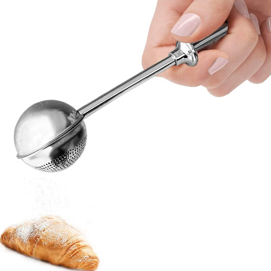 JETKONG Powdered Sugar Shaker Duster Flour Dispenser Shaker with 18/8 Stainless Steel Spring-operated Handle for Sugar Flour and Spices - CookCave