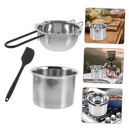 DECHOUS 1 Set Melting Pot Double Boiler Kitchen Gadget Heating Pot Butter Melting Bowl Butter Warmer Kitchen Supplies Candy Melting Bowls Stainless Steel Chocolate Milk Pot - CookCave