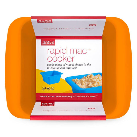 Rapid Mac Cooker | Microwave Macaroni & Cheese in 5 Minutes | Perfect for Dorm, Small Kitchen or Office | Dishwasher-Safe, Microwaveable, BPA-Free (Orange, 1Pack) - CookCave