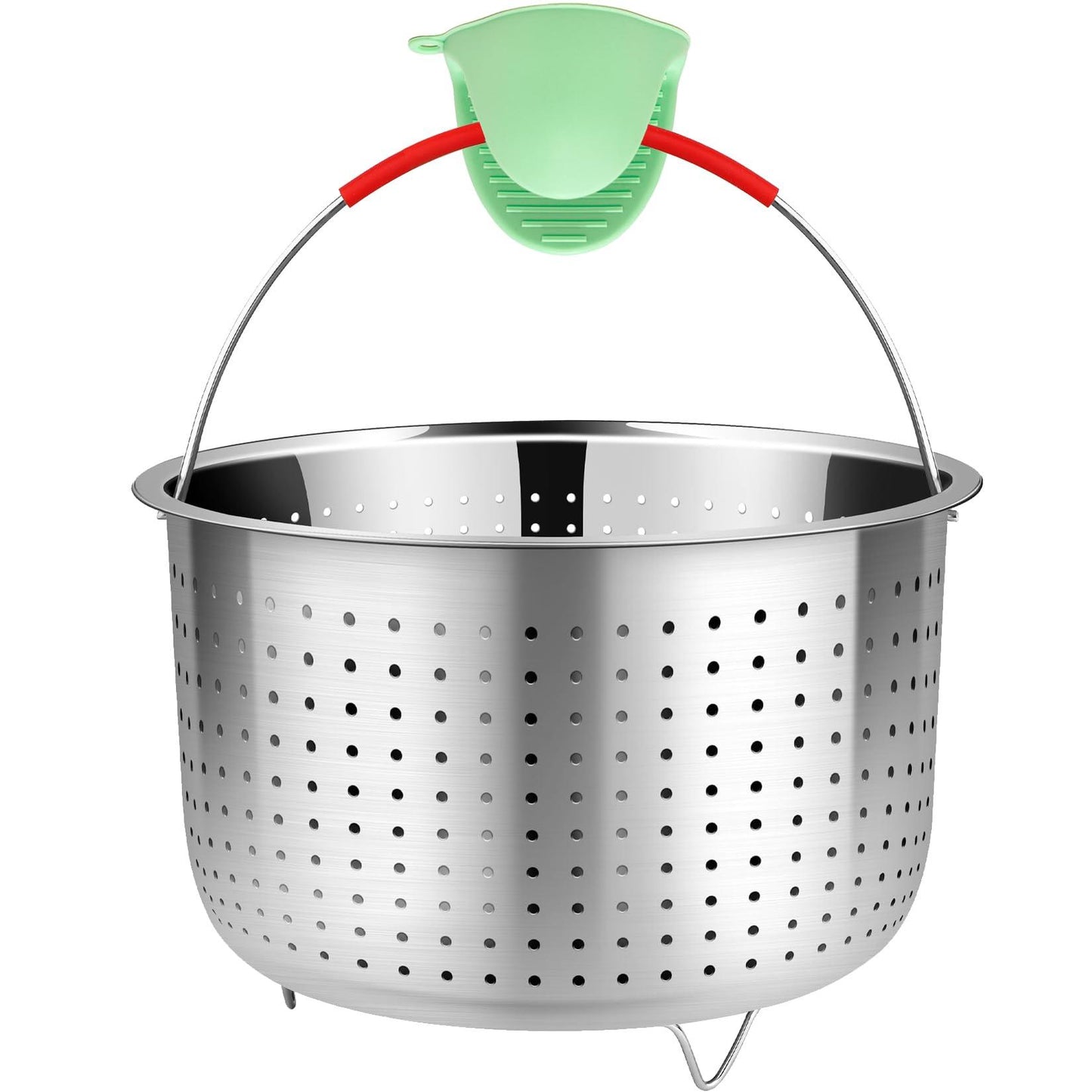 REDANT Steamer Basket for Instant Pot Accessories 8 qt, Pot Strainer Steamer for cooking, Steam Basket Stainless Steel Steamer Insert for Vegetables, Egg, Pasta (Free 2 Pcs silicone gloves), 8 Quart - CookCave