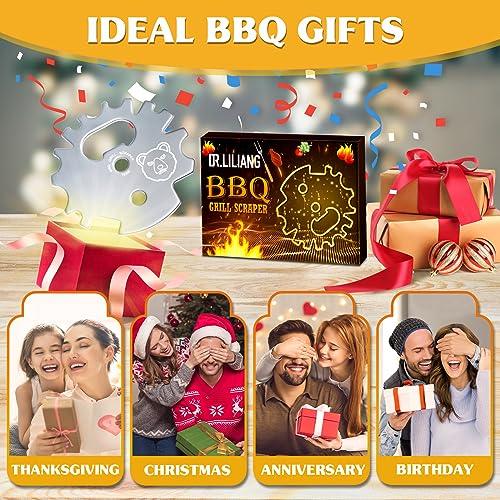 BBQ Grill Scraper Stocking Stuffers for Men - Gifts for Men Women Dad Unique Cooking Gift Ideas Cool Kitchen Gadgets Useful Stuff Smoker Accessories Outdoor Grilling Grate Cleaning Tools Christmas - CookCave