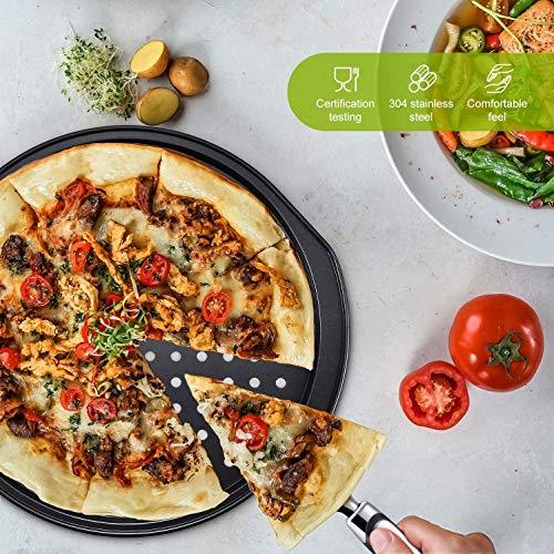 Alices Latest 13 Inch Nonstick Carbon Steel Pizza Pan Bakeware with holes Pizza Baking Pan for Oven Baking Supplies（35x32x1.3cm） - CookCave