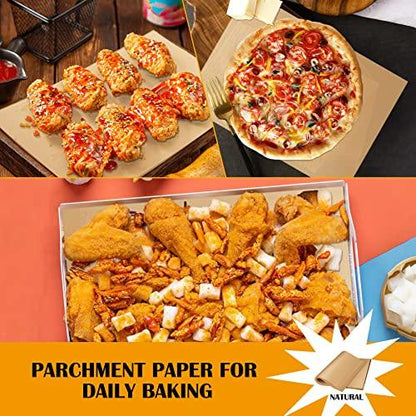 200 Pcs Parchment Paper Sheets 9 x 13 Inches, Precut Parchment Paper for Baking, Air Fryer Disposable Paper Liner, HOFHTD Non-Stick Cooking Papers for Grilling, Frying, Steaming - CookCave