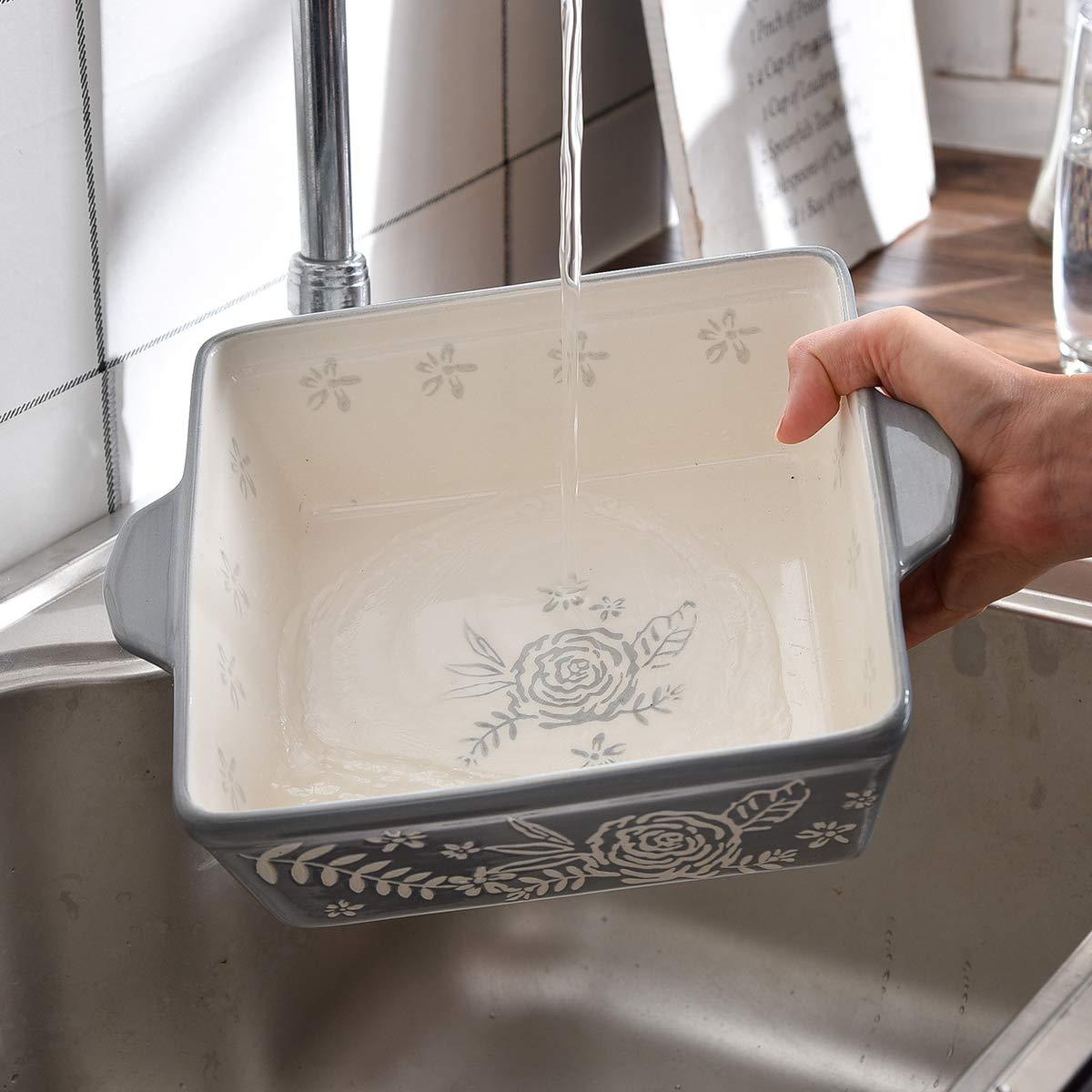 Wisenvoy Baking Dish 8x8 Baking Pan Brownie Pan Casserole Dish Hand-Painted Casserole Dishes For Oven Lasagna Pan - CookCave