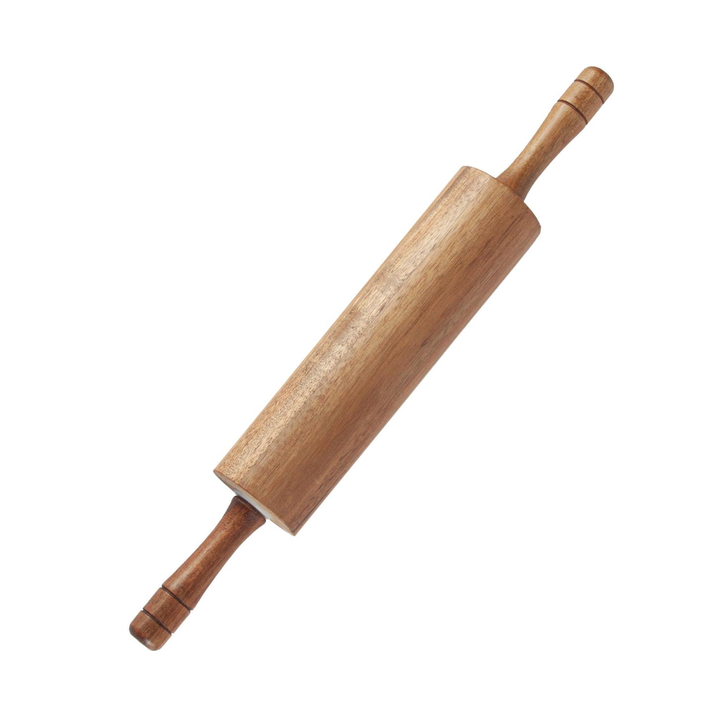 KITEISCAT Acacia Wooden Rolling Pin for Baking- Durable, Non-Stick Dough Roller with Handles- 17 Inches Long For Pizza, Fondant, Crust, Cookie & More- Classic Pastry - CookCave