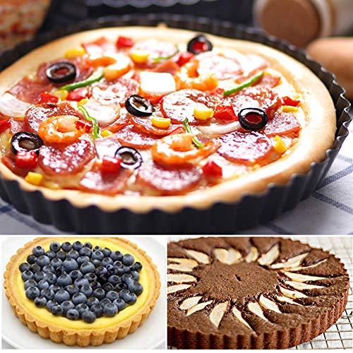 Gutsdoor Tart Pan 12 Inch with Removable Bottom Quiche Pan Nonstick Round Pie Pans for Baking Kitchen - CookCave