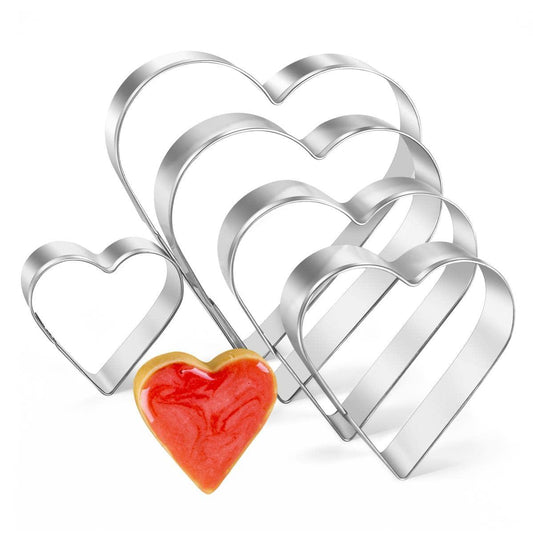 Heart Cookie Cutter Set, Gtmkina 5 Pieces Stainless Steel Small Biscuit Cutters Heart Shaped Mold for Kids Holiday Birthday Party - CookCave