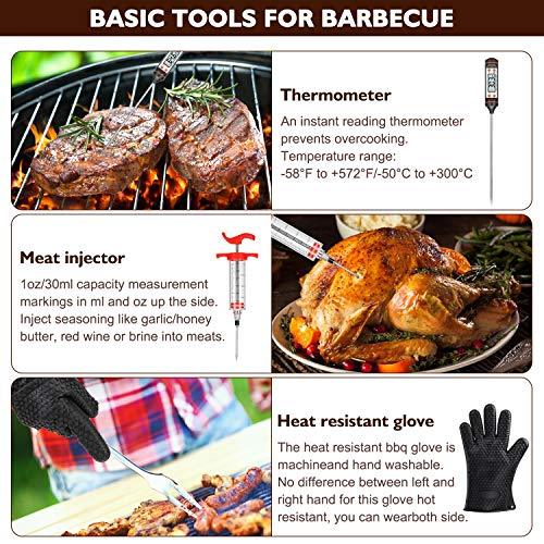 Birald Grill Set BBQ Tools Grilling Tools Set Gifts for Men, 34PCS Stainless Steel Grill Accessories with Aluminum Case,Thermometer, Grill Mats for Camping/Backyard Barbecue,Grill Utensils Set for Dad - CookCave