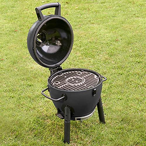 Char-Griller E86714 AKORN Jr. Kamado, Ash Portable Charcoal Grill - CookCave