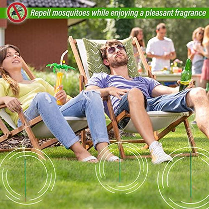 Mosquito Repellent Incense Sticks 50 Pieces per Box, for Patio/Natural Ingredients Citronella Oil/Lemongrass Oil/Made with Natural Based Essential - DEET Free Outdoor - CookCave