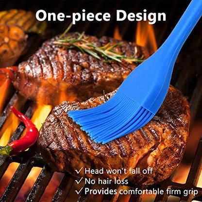 Hhyn Silicone Basting Brush Set 6 Pack Heat Resistant Pastry Brushes Spread Oil Butter Sauce for BBQ Grill Barbeque Kitchen Baking Cooking Pastries, 2 Large & 4 Small - CookCave