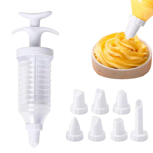 Cookie Press for Baking - Cookie Gun Press with 8 Piping Nozzles for DIY Cookie Decoration Dessert Making, Dishwasher Safe Cookie Press - CookCave