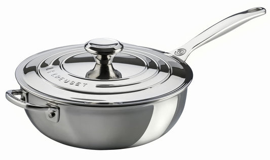 Le Creuset Tri-Ply Stainless Steel 3.5 Quart Saucier Pan - CookCave