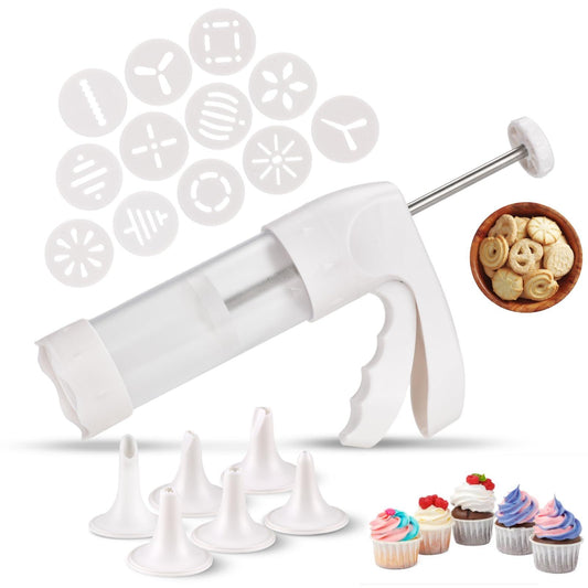 Cookie Press Gun Cookie Press Kit for DIY Biscuit Maker and Decoration with 12 Cooking Decorating Discs and 6 Funnel Icing Tips,YOOUSOO Cookie Maker Machine for Christmas Party… - CookCave