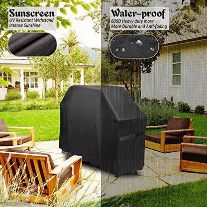 Onlyfire BBQ Grill Cover, 600D Waterproof Cover Replacement for Weber Genesis II and Genesis II 600 Series, Nexgrill, Brinkmann Gas Gill and More, 73" L x 25" W x 44.5" H - CookCave