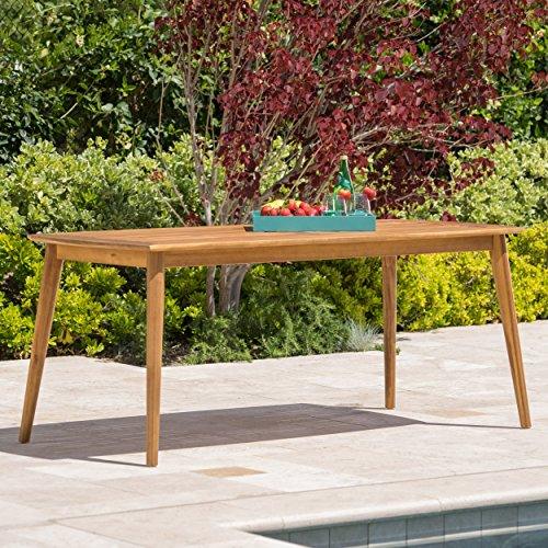 Christopher Knight Home Stanyan Outdoor Acacia Wood Dining Perfect for Patio | with Teak Finish, 7 Piece Set - CookCave