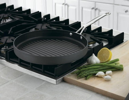 Cuisinart 630-30 Chef's Classic Nonstick Hard-Anodized 12-Inch Round Grill Pan,Black - CookCave