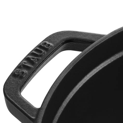 Staub 1103425 Black Cast Iron 13.25 Qt. Round Cocotte - CookCave