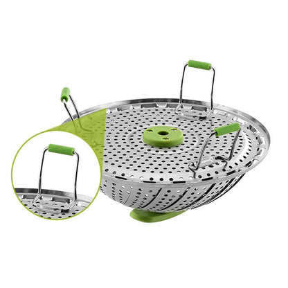 Steamer Basket, Vegetable Steamer Basket Stainless Steel Steamer Basket Insert for Pots,9inch (Plastic Handle) - CookCave