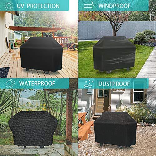 iCOVER 55 Inch Grill Cover, Waterproof Patio Outdoor BBQ Gas Grill Cover Barbecue Smoker Cover for Weber Char-Broil Brinkmann Holland JennAir and More - CookCave