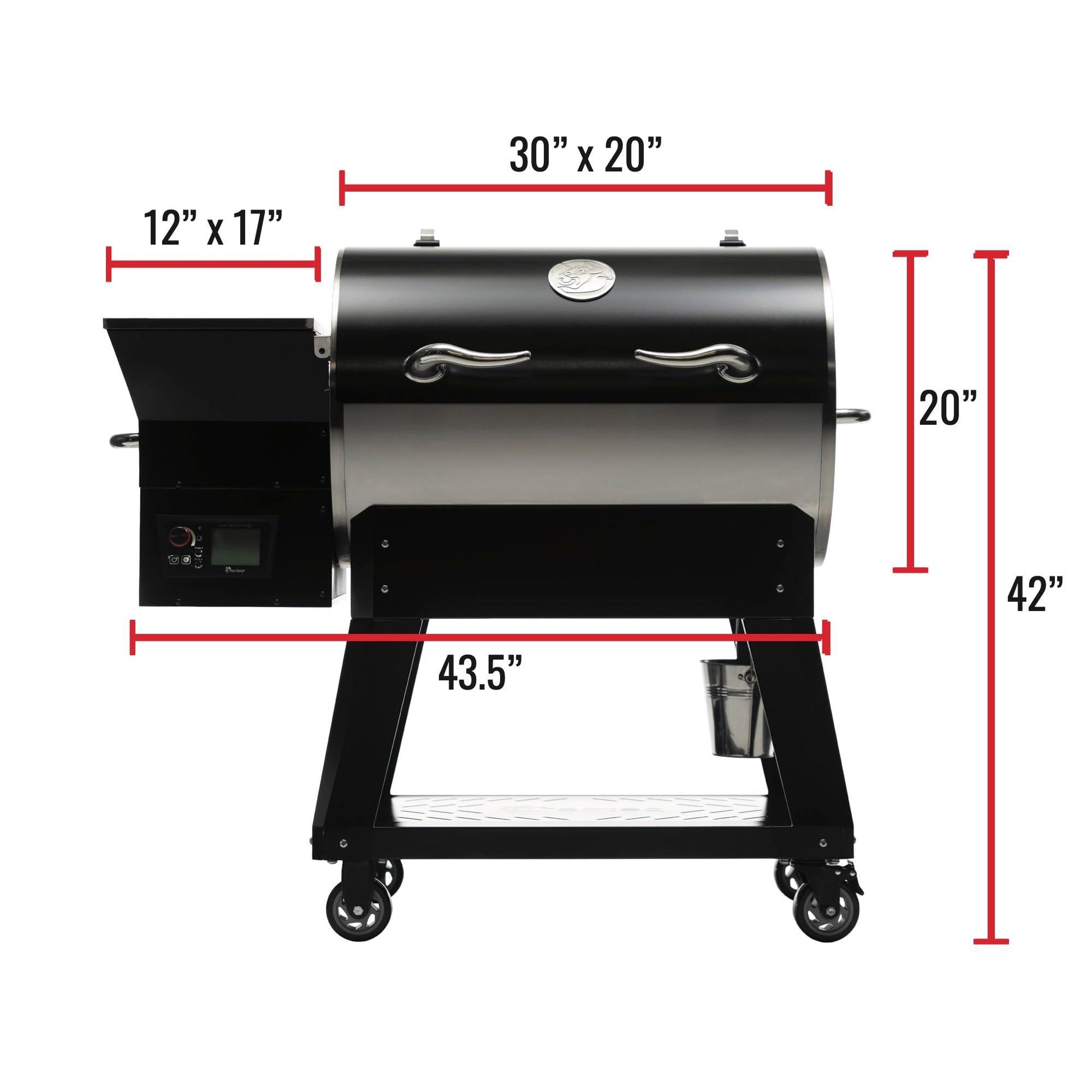 recteq Deck Boss RT-590 Wood Pellet Smoker Grill | Wi-Fi-Enabled, Electric Pellet Grill | 592 Square Inches of Cook Space - CookCave